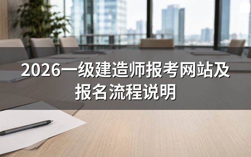 2026年一级建造师报名入口是哪个网站?