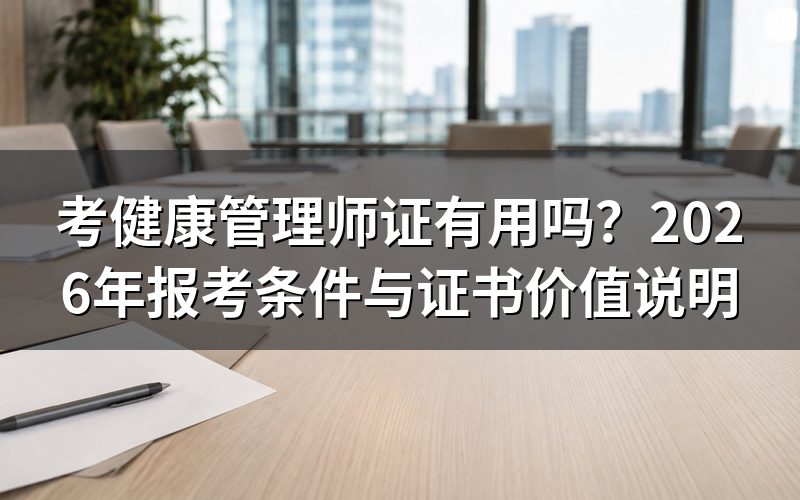 考健康管理师证有用吗?先看证书现在的性质