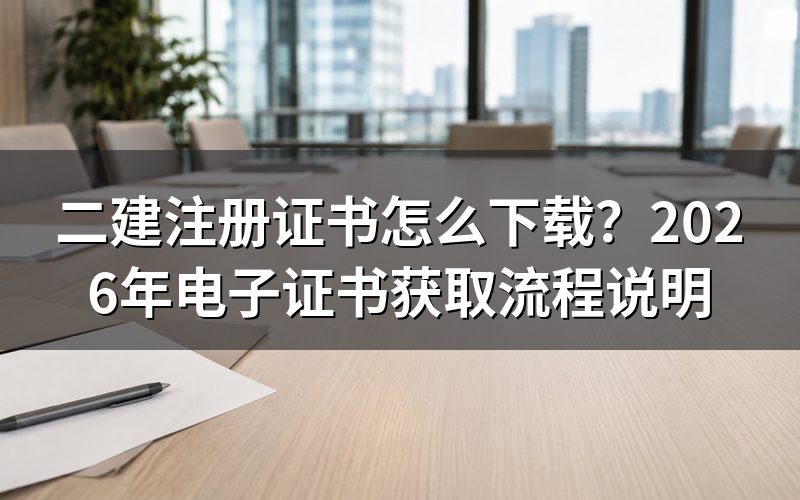 二建注册证书现在能下载吗?
