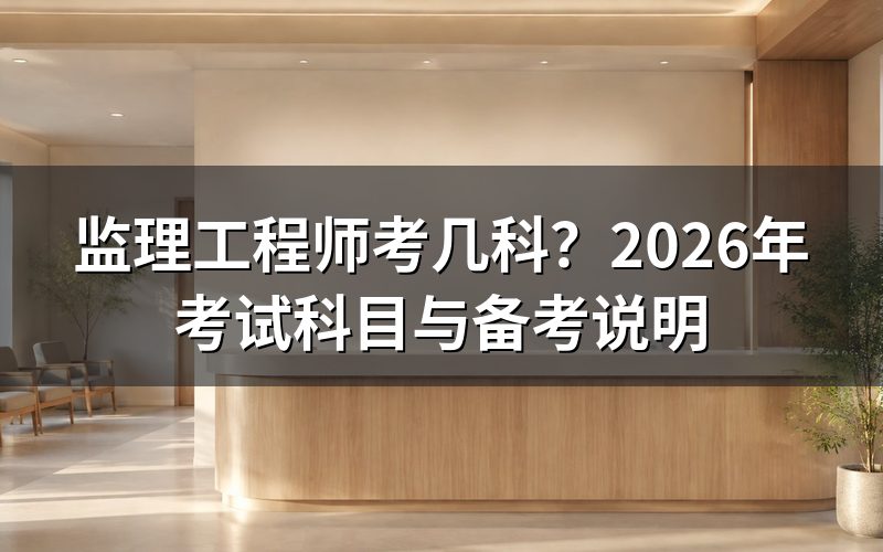 监理工程师一共考几科?