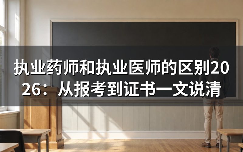 执业药师和执业医师到底是不是一回事?