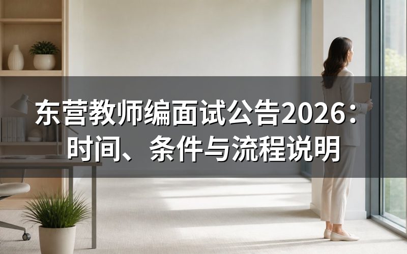 东营教师编面试公告怎么查?
