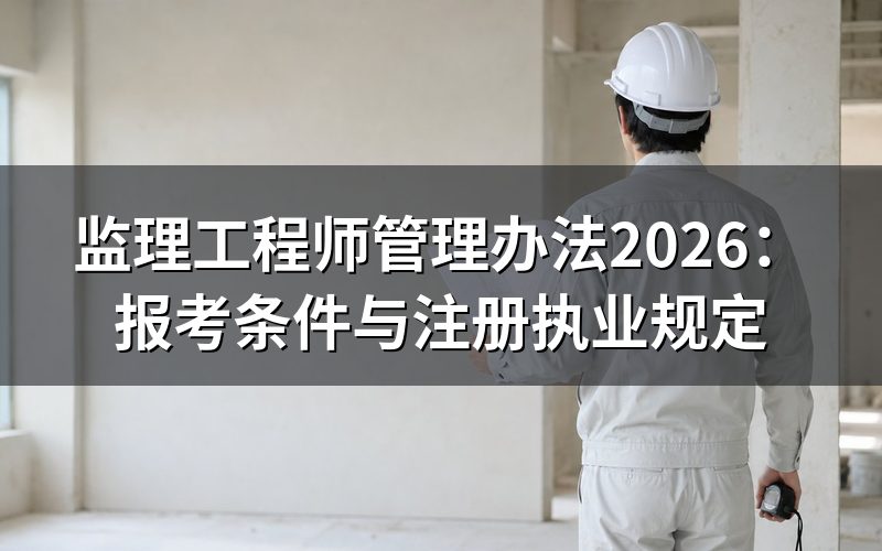 监理工程师管理办法的核心规定是什么?