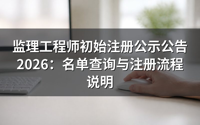 监理工程师初始注册公示公告在哪里查?