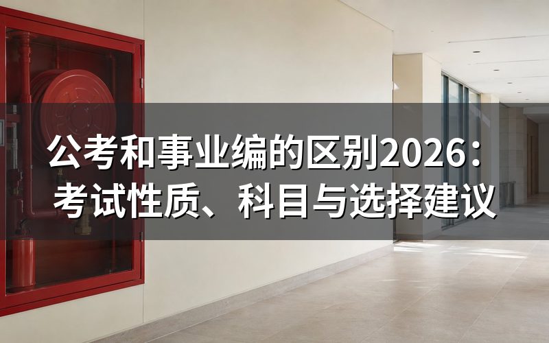 公考和事业编到底有什么区别？