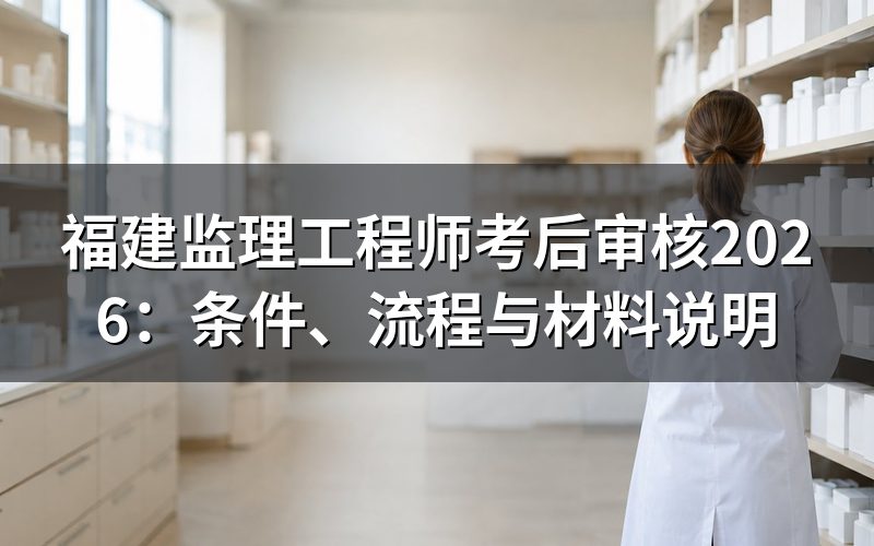 哪些人需要参加福建监理工程师考后审核？