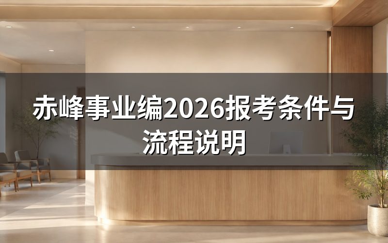 赤峰事业编2026报考条件是什么？