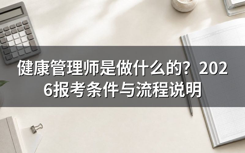 健康管理师主要做什么工作?