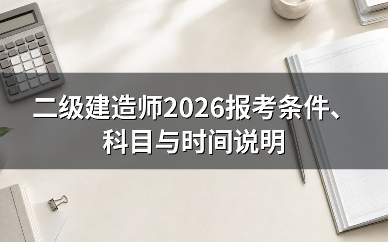 2026年二级建造师什么时候考?