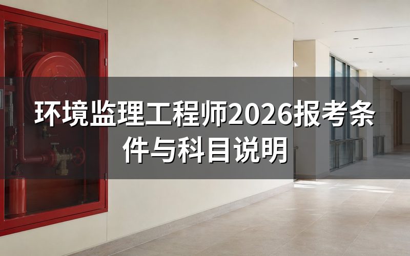 环境监理工程师是什么证书?