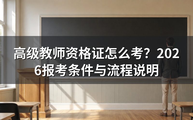 高阶教师资格证是什么?属于哪一类?