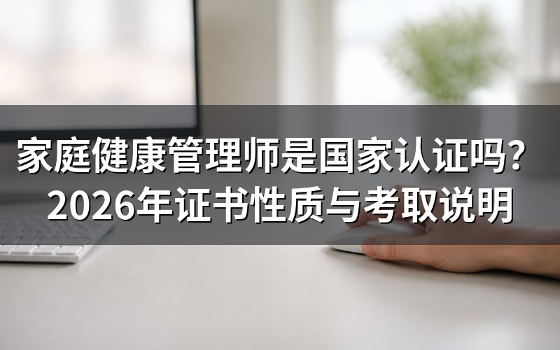 家庭健康管理师是国家认证吗？