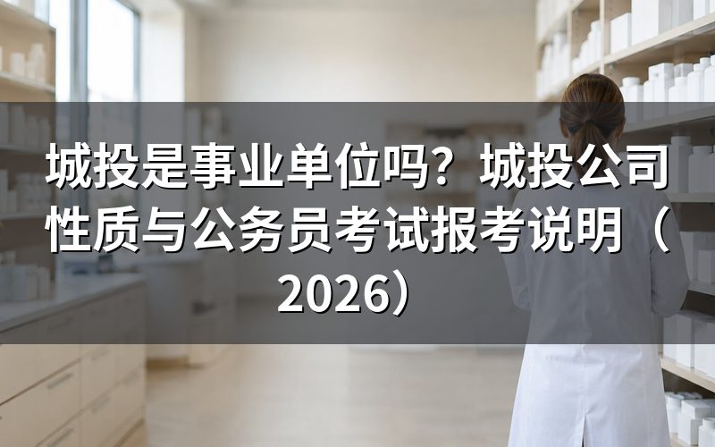 城投公司到底是不是事业单位?