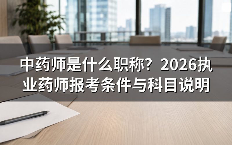 中药师是什么职称?