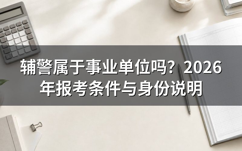 辅警属于事业单位吗？