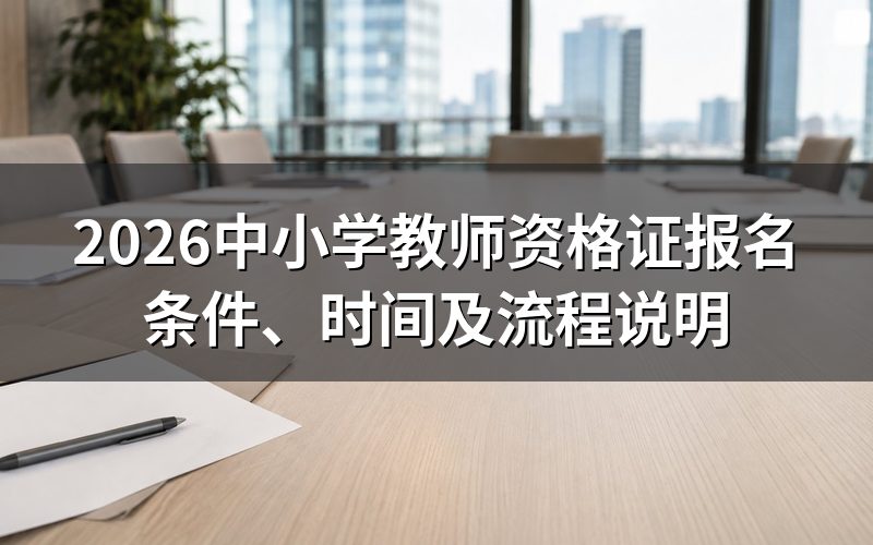 2026年中小学教师资格证报名时间是什么时候?