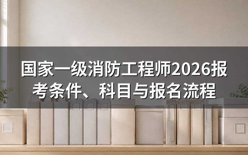 2026年一级消防工程师报名时间是什么时候?