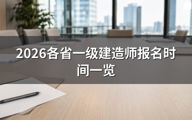 2026年一建报名时间怎么查?