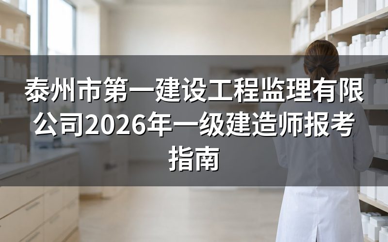 在泰州市最重要的建设工程监理有限公司工作,能报考2026年一级建造师吗?
