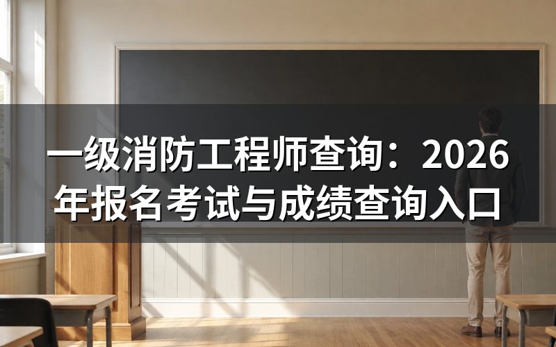 2026年一级消防工程师报名入口在哪查？