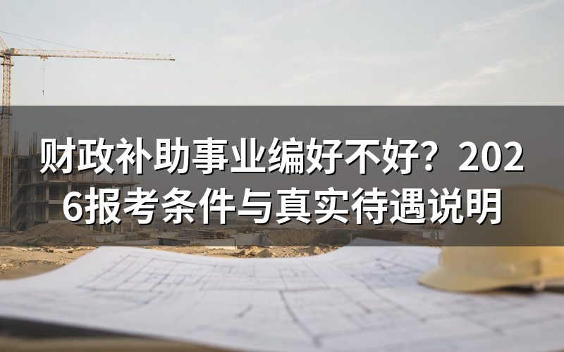 财政补助事业编到底是什么意思?