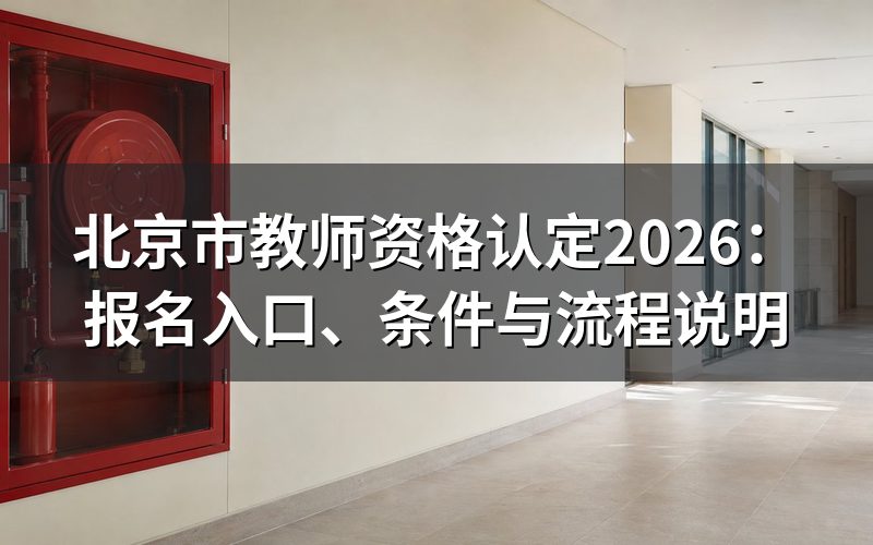 北京市教师资格认定从哪里报名?