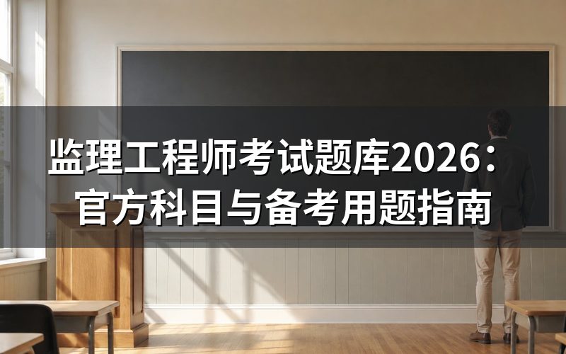 监理工程师考试题库从哪里找?