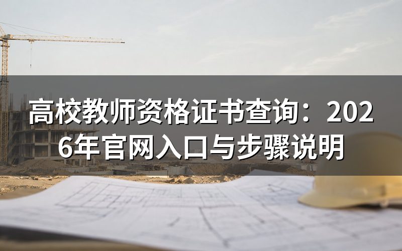 高校教师资格证书在哪里查询?