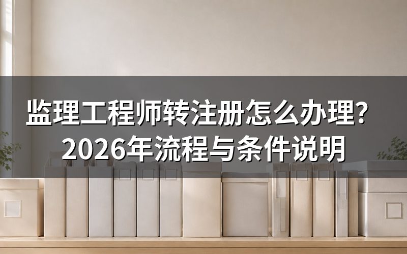 监理工程师转注册需要满足哪些条件?