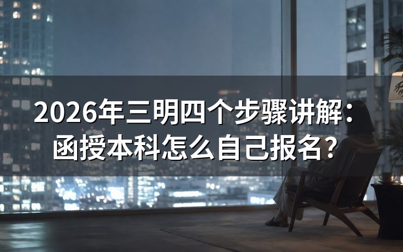 2026年三明函授本科怎么自己报名