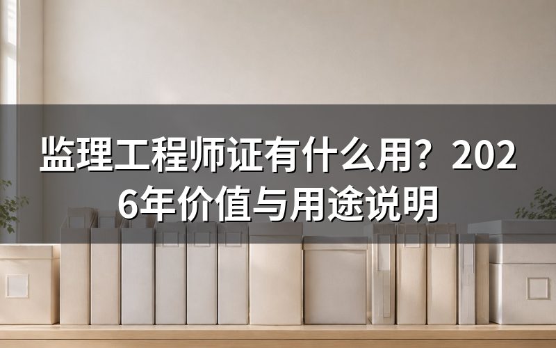 监理工程师证是准入类证书,从事监理工作必须持证