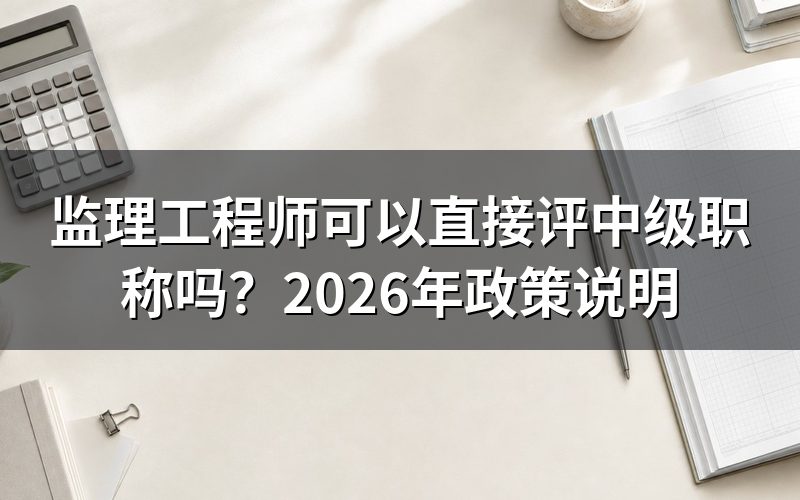 监理工程师能直接评中级职称吗?