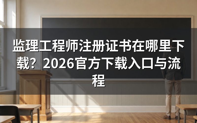 监理工程师注册证书下载入口在哪？
