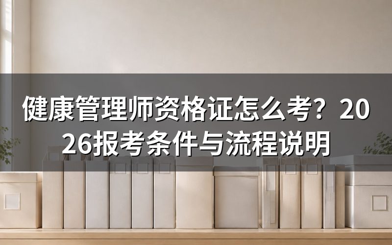 健康管理师资格证现在是什么证书?