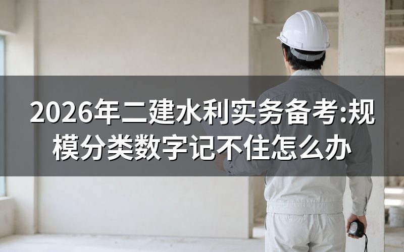二建水利实务为什么工程规模数字容易记混?