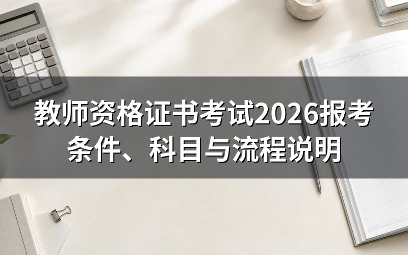 2026年教师资格证书考试时间怎么安排?