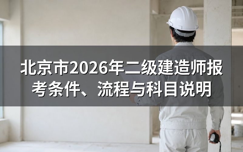 北京市二级建造师是什么?