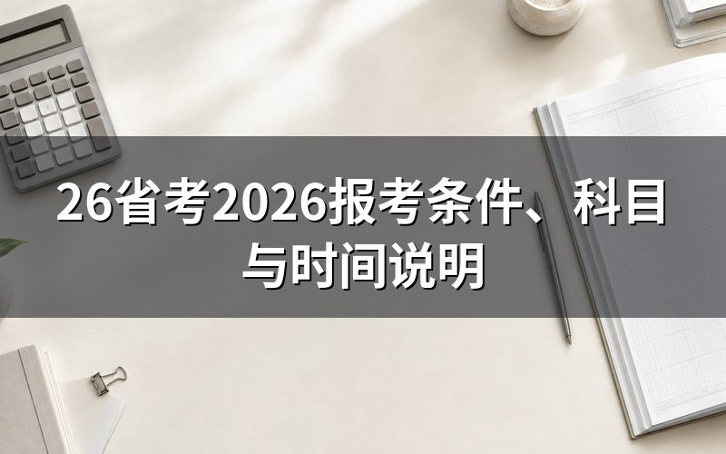 26省考是什么？和国考有什么区别？