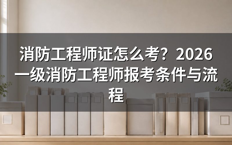 2026年一级消防工程师什么时候报名和考试?