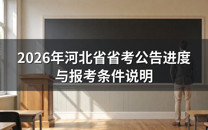 2026年河北省省考公告现在是什么进度?