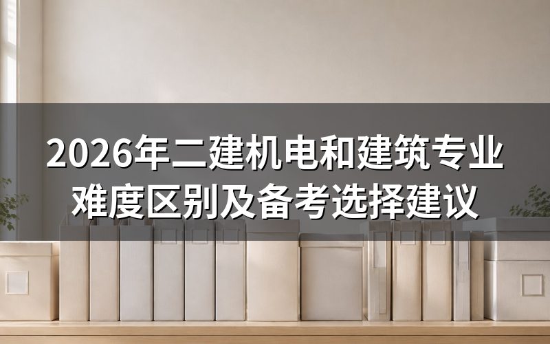 二建增项机电和建筑专业,难度差别主要体现在哪?