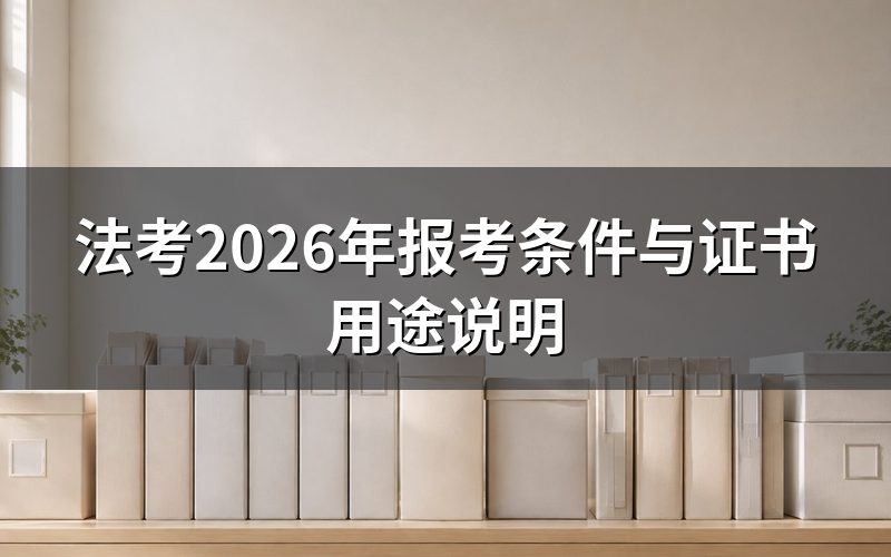 法考是什么性质的考试?