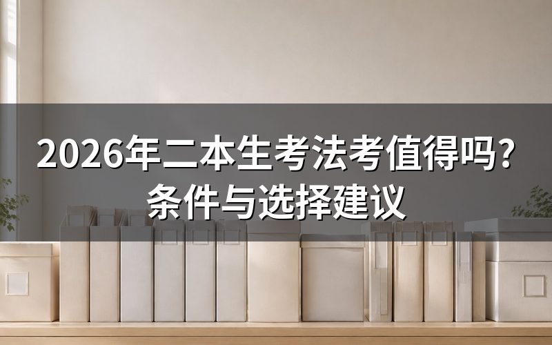 法考A证对二本毕业生来说是不是没有意义?