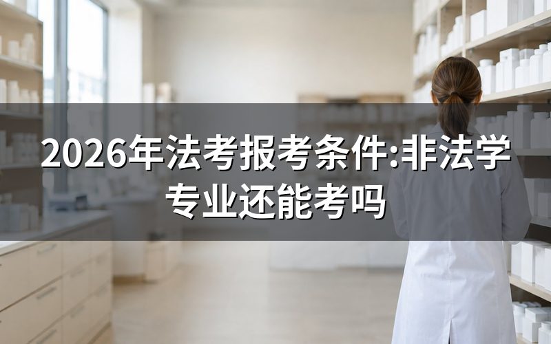 非法学专业本科,还能报考法律职业资格考试吗?