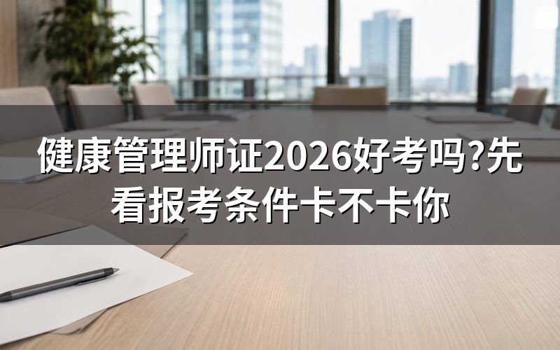 健康管理师证到底是什么性质,决定了「好考」该怎么理解?