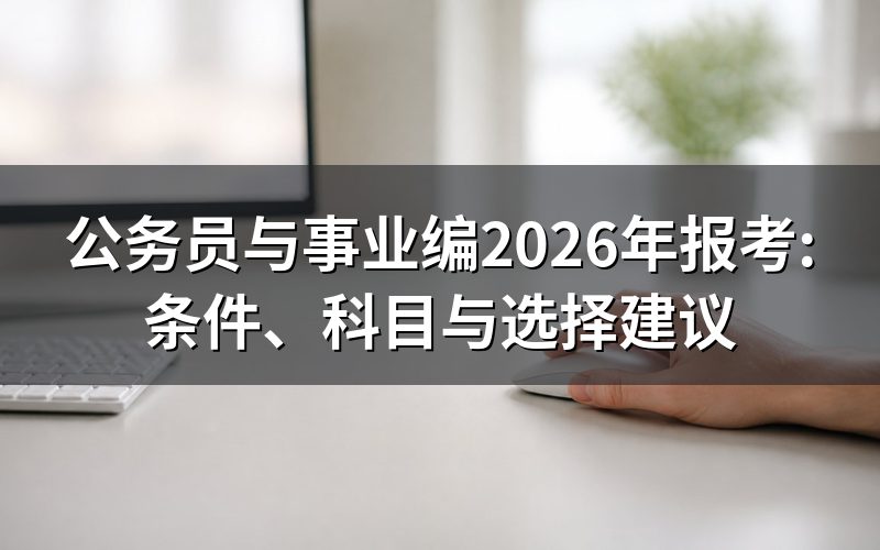 公务员和事业编,考的是同一件事吗?