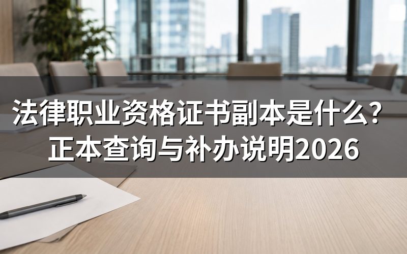 法律职业资格证书有没有“正本副本”之分?