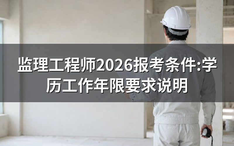 2026年监理工程师考试进行到哪一步了?