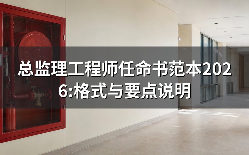 总监理工程师任命书到底是什么、谁来出具?