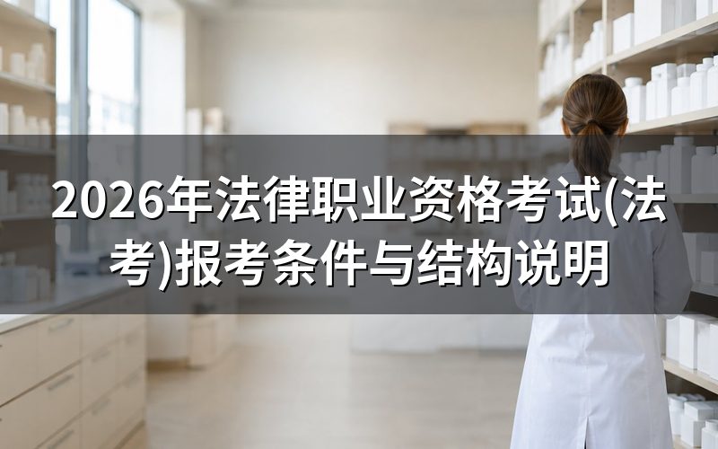 法律职业资格考试(法考)是什么性质的考试?